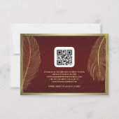 Elegant Feather RSVP Card For Luxury Event (Dos)