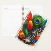Elegant Feathers Pattern Personalized Planner Jour (Display)