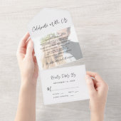 Elegant feest met foto-weddenschap in ons all in one uitnodiging (Afscheurbaar)