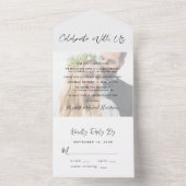 Elegant feest met foto-weddenschap in ons all in one uitnodiging (Binnen)