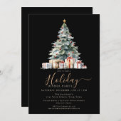 Elegant feestelijk diner kaart (Voorkant / Achterkant)