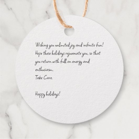 Elegant Feestelijk Kerstboomontwerp met slee Bedankjes Labels (Achterkant)