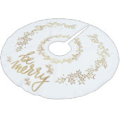 Elegant feestelijk kerstgoud - wit - wees lekker kerstboom rok (Gekanteld)