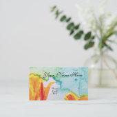 Elegant Feminine Artsy Abstract Visitekaartje (Staand voorkant)