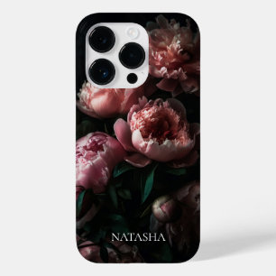 Elegant Feminine Floral Pink Peonies Aangepaste na Case-Mate iPhone 14 Pro Hoesje