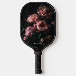 Elegant Feminine Floral Pink Peonies Aangepaste na Pickleball Paddle