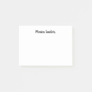 Elegant Feminine Girly Modern Chic Black Script Post-it® Notes