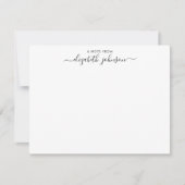 Elegant feminine Girly Moderne Script A Note from Notitiekaartje (Voorkant)