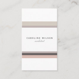 Elegant feminine minimalist modern white pink line visitekaartje