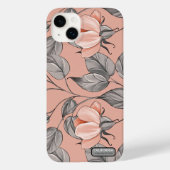 Elegant Feminine  roze en grijze bloem Case-Mate iPhone Case (Achterkant)