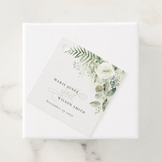 Elegant Fern Eucalyptus Greenery Bedankjes Labels (In situ)