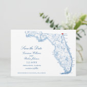 Elegant Fernandina Florida Mariage Navy Carte (Debout devant)