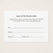 Elegant Festive Faux Gold Heart Warm White Visitekaartje (Achterkant)