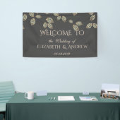 Elegant Festive Gold Leaves Wedding Banner (Beurs)
