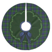 Elegant Festive Gordon Tartan Pset Tree Skirt Kerstboom Rok (Voorkant)