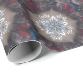 Elegant Festive-kerstster: Shiny Blue White Cadeaupapier (Rol Hoek)