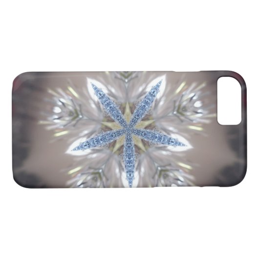 Elegant Festive-kerstster: Shiny Blue White Case-Mate iPhone Case (Achterkant (Horizontaal))