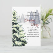Elegant festive kersttree Uitnodiging (Staand voorkant)