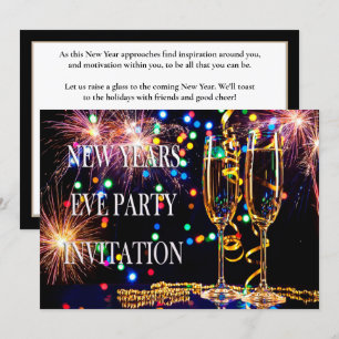Elegant Festive New Years Eve Party Kaart