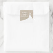 Élégant Fête des mariées Sticker burlap (Sac)