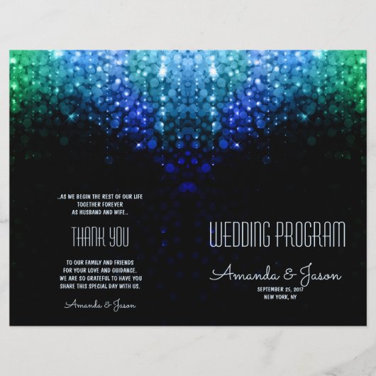 Élégant feu de couleur paon bokeh programme de mar (Devant)