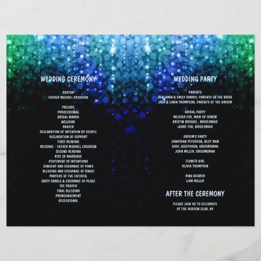 Élégant feu de couleur paon bokeh programme de mar (Dos)