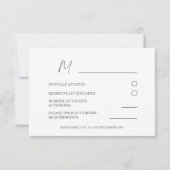 Élégant feuillage botanique Sage Green RSVP (Dos)