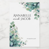 Elégant Feuille aquarelle Étiquette bougie (Étiquettes simples)