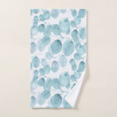 Elégant Feuille bleu  Ditsy Motif| (Serviette à main)