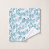 Elégant Feuille bleu  Ditsy Motif| (Gant de toilette)