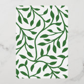 Élégant Feuille Foil Invitation (Verso)