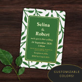 Élégant Feuille Foil Invitation