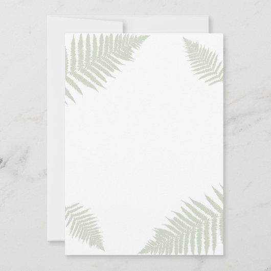 Elégant Feuille Gold Foil Faire-part de mariage (Dos)