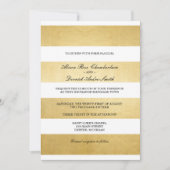 Élégant feuille or chic et faire-part de mariage b (Devant)