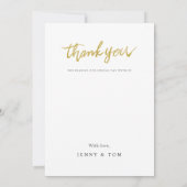 Élégant Feuille Photo Carte de remerciements de ma (Dos)