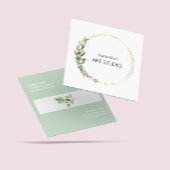 Élégant Feuille vert moderne Carte de visite