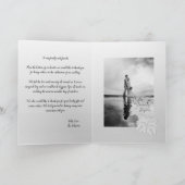 Élégant Feuilles d'argent plié Carte de remercieme (Intérieur)