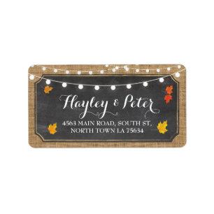 Élégant Feuilles d'automne Stickers Étiquette de a