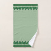 Elégant Feuilles de Bodhi sur Light Laurel Green (Serviette à main)