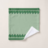Elégant Feuilles de Bodhi sur Light Laurel Green (Gant de toilette)