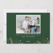 Elegant Feuilles d'or 2 photo Carte de famille de  (Dos)