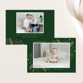 Elegant Feuilles d'or 2 photo Carte de famille de 