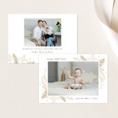 Elegant Feuilles d'or 2 photo Carte de famille de 