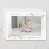 Elegant Feuilles d'or 2 photo Carte de famille de  (Devant)