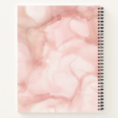 Élégant feuillet de Carnet rose pastel rose doux (Dos)