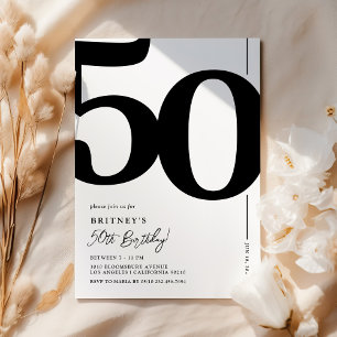 Elegant Fifty 50e verjaardagsfeest Kaart