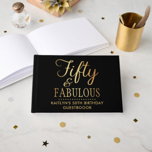 Elegant Fifty en Fabulous! 50ste Verjaardagsfeest Gastenboek