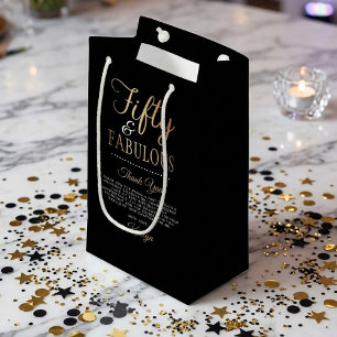 Elegant Fifty en Fabulous! 50ste Verjaardagsfeestj Klein Cadeauzakje