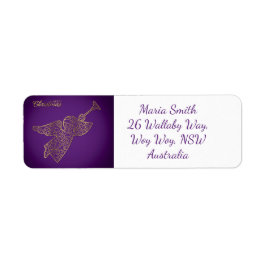 Elegant filigree angel etiket