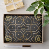 Elegant Filigree Sparkly Shiny Gold & Black Mosaic Tissuepapier (Geschenk)